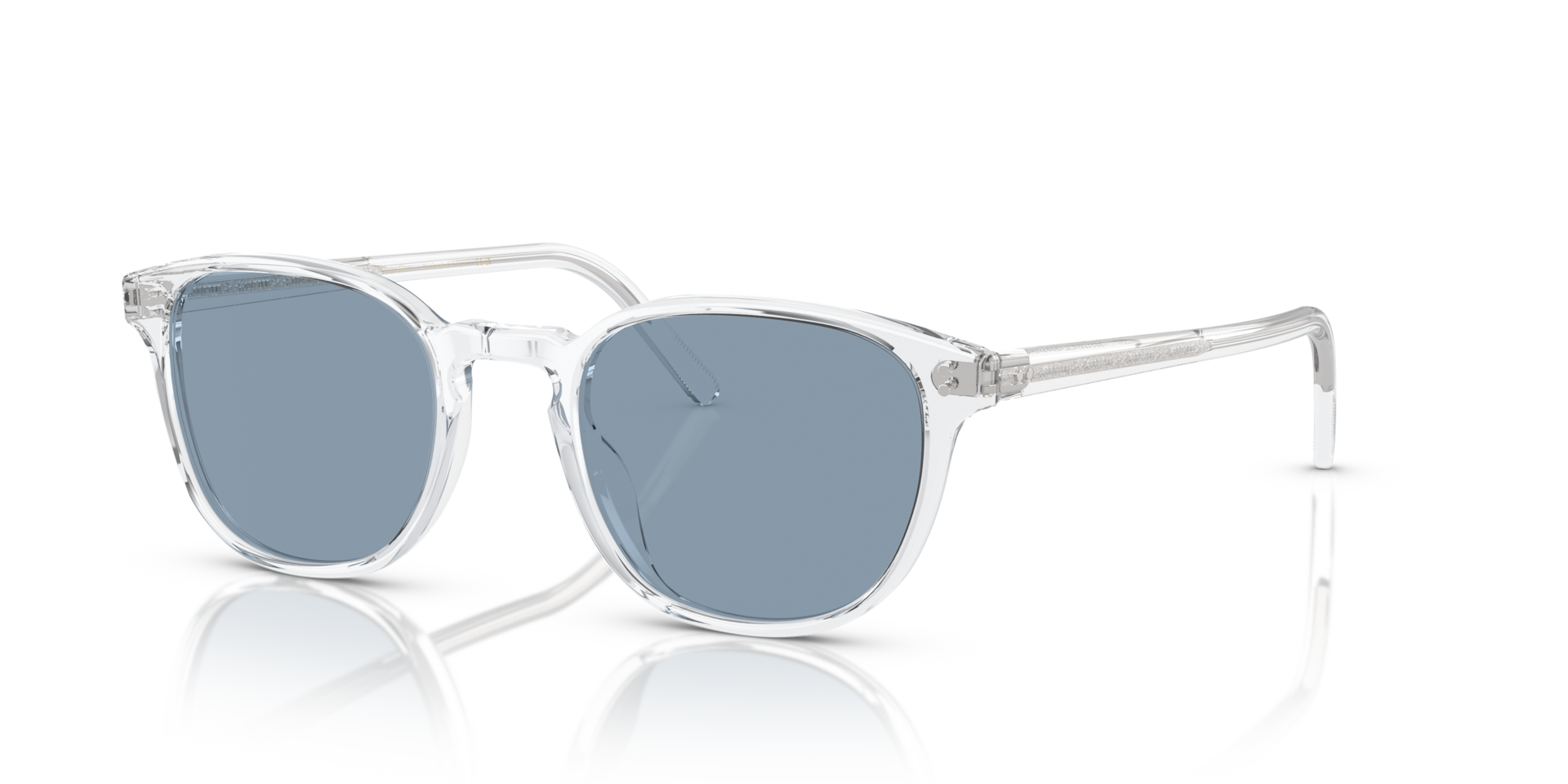 Oliver Peoples Fairmont Sun — Crystal / Azure Mirror Blue
