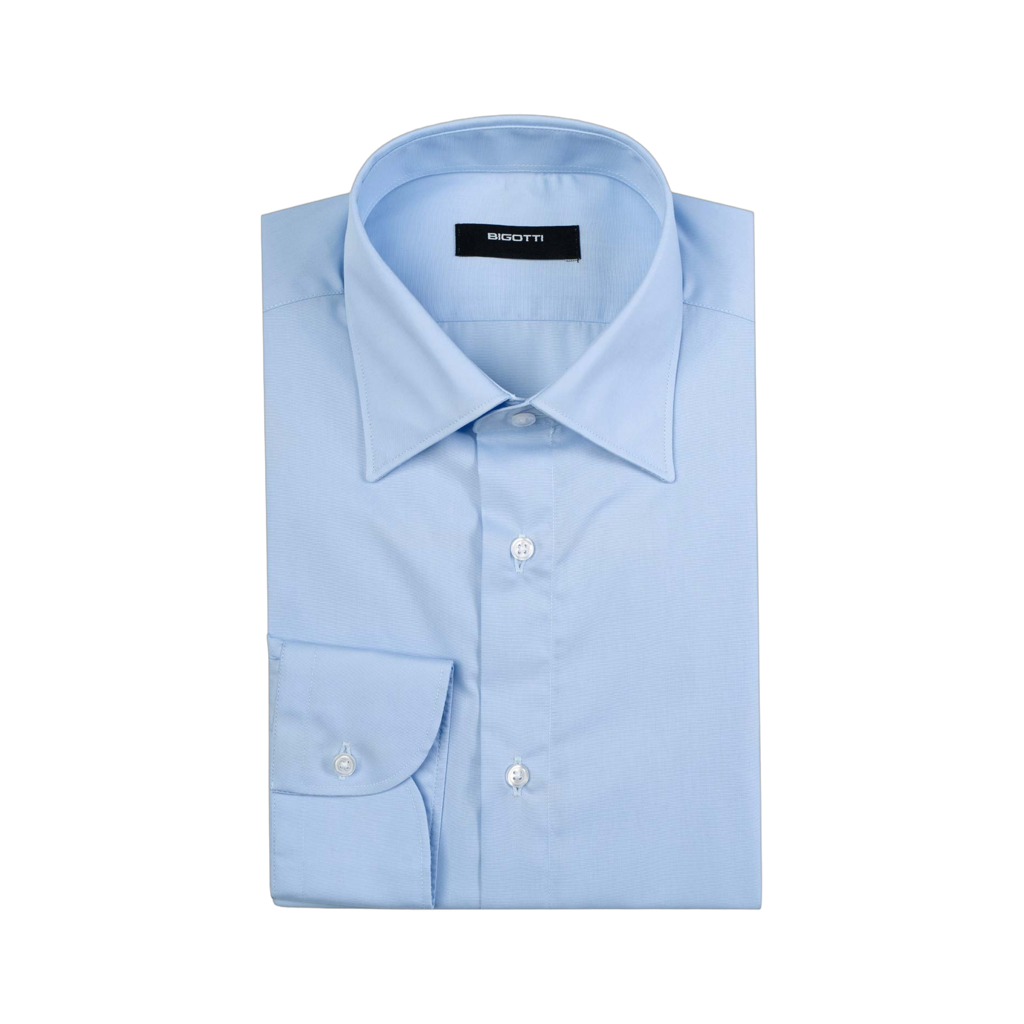 Bigotti Light Blue Cotton Shirt
