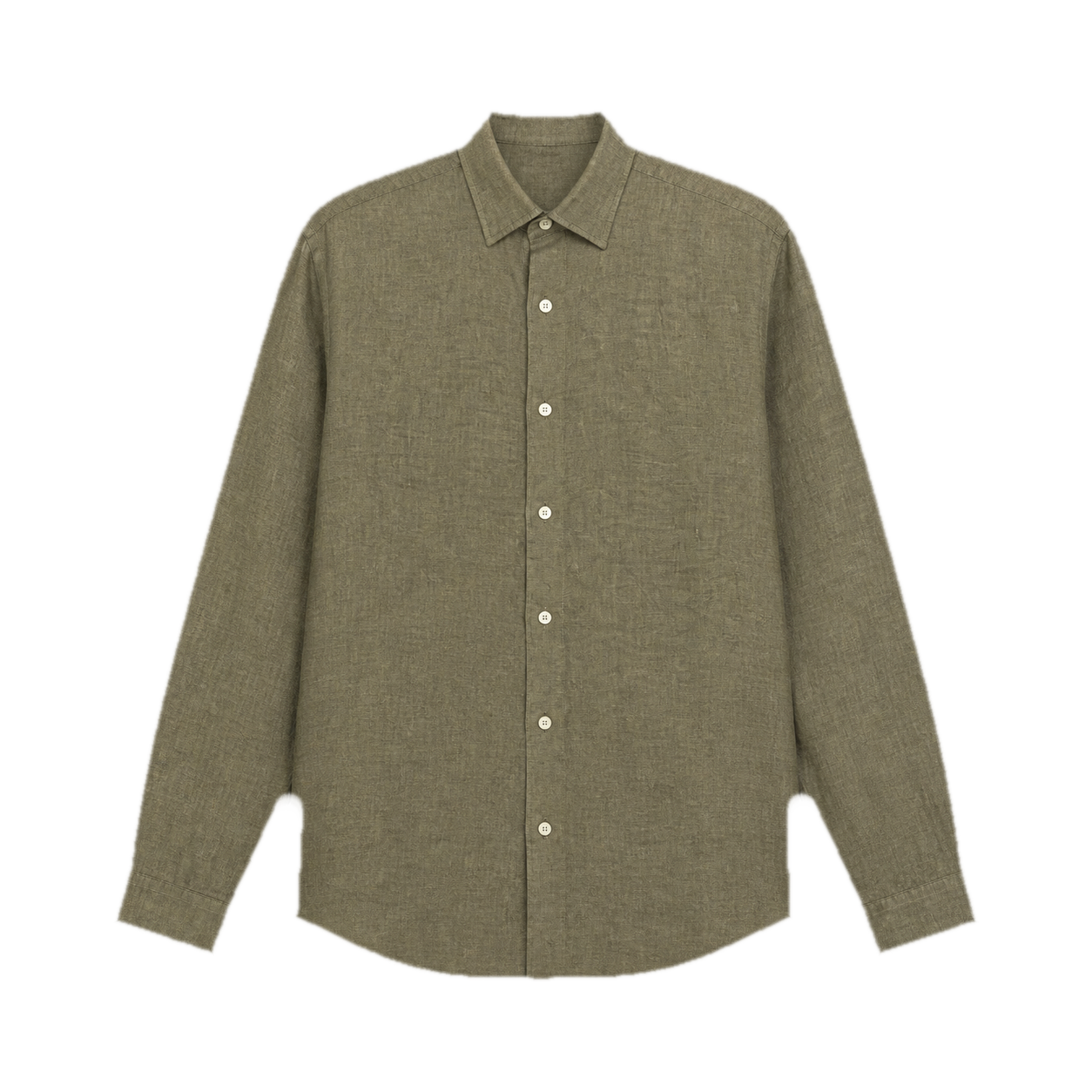 Banana Republic Standard-Fit Linen Shirt — Olive